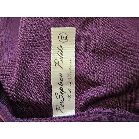 PerSeption XL Petite purple long sleeve tunic - Picture 3 of 4